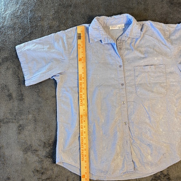 Vintage 90s Honors Plus Size 20W Embroidered 100% Cotton Button-Down Light Blue - Picture 5 of 6